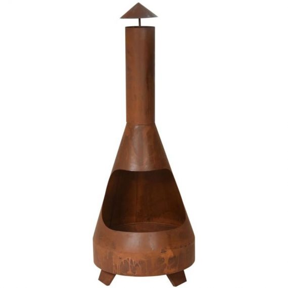 Ambiance - Fireplace with Chimney Charming 118 cm Rust - Brown 8720573160711 8720573160711