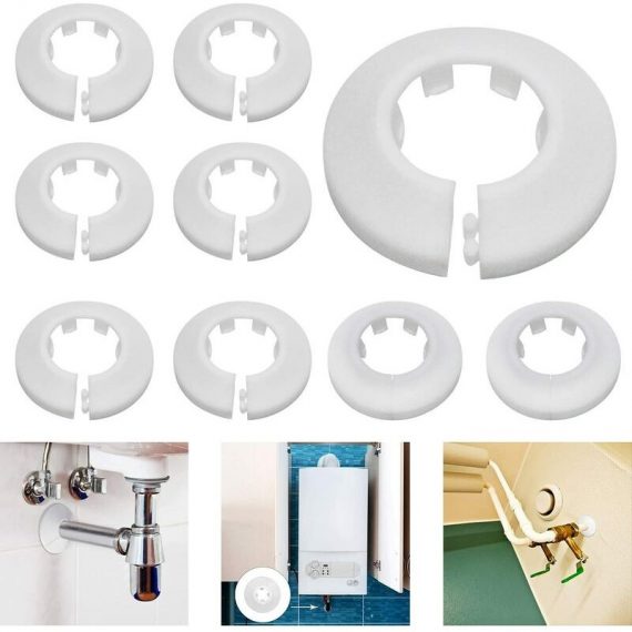 Betterlife Radiator Escutcheon Hose Cover for Radiator Heating Plumbing Floor Wall Hole Cover, 10 pcs (Radiator Hose Cover) LOW020388 9423967959555