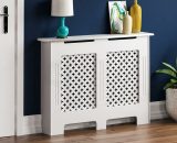Home Discount - Oxford Radiator Cover mdf Modern Cabinet Grill, White, Medium 333490 5056512956194