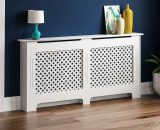 Oxford Radiator Cover mdf Modern Cabinet Grill, White, Extra Large 333494 5056512956231