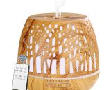 Bearsu - Essential Oils Diffuser 400ml, bpa Free Ultrasonic Humidifier Remote Control with Variable Colors led Light 3 Timer for Home/Yoga/Office/SPA PYP-021