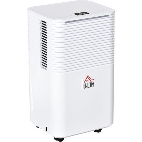 10L/Day Portable Quiet Dehumidifier for Home, Electric Air De-Humidifier - Homcom 5056534553852 5056534553852