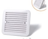 12V White Air Vent with Caravan Side Vent for Dustproof rv Trailer, Mute 6250009810405 6250009810405