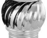 Galvanized steel rotating chimney cowl cap spinner anti-downdraught 160 mm pipefit - Primematik KH04100 8434852094054