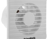 Exhaust fan, extractor fan, 100 mm diameter, with non-return valve, for wc bathroom storage room garage - Primematik KH31100 8434852241977