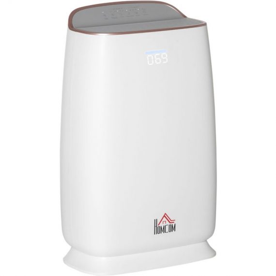 Air Purifiers for Bedroom with 3-Stage Filtration System, Air Monitor - Homcom 5056534588731 5056534588731