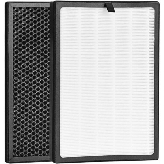 Air Purifier True HEPA Filter Carbon Filter Air Cleaner Home Office 36©O Quiet EP24770-A