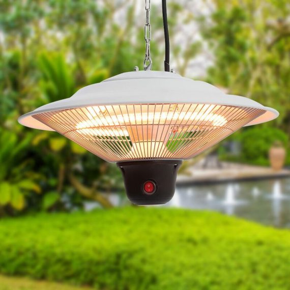 Livingandhome - Ceiling Hang Electric Patio Heater 500W, 1000W, 1500W with Remote Control LG0872 747492410176