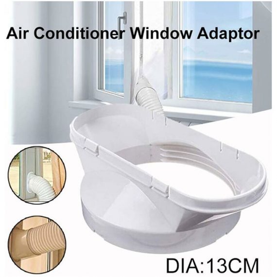 13cm Durable Portable Air Conditioner Accessories Practical Window Plate White Exhaust Hose Connector Duct Adapter Part PYP-3400