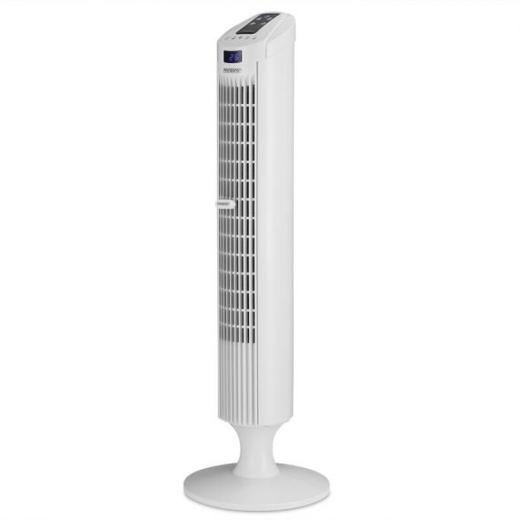 Deuba - Monzana Tower Fan remote control 3 ​​Speed Levels Timer 70° Oscillation Whisper-quiet Fan Pedestal Fan White 104405 4250525339062