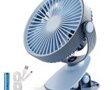 Cadeau - SmartDevil Table Fan Clip-on Fan usb Desk Fan with Rechargeable Battery 3 Speeds 720° Rotation Powerful and Quiet for Home Office Travel RBD020253LWL 9015272815642