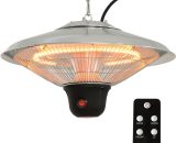 Outsunny - Patio Ceiling Hanging Heater 1500W Electric Aluminium Remote Control 5055974879706 5055974879706