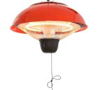 Outsunny - Patio Heater 1500W Electric Aluminium Ceiling Hanging Garden Light Lamp 5055974879676 5055974879676