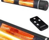 Monzana - Outdoor Infrared Heater 3000W 3 Heating Levels Remote Control Electric Patio Heater MZH3000 Black 109108 4251776909059