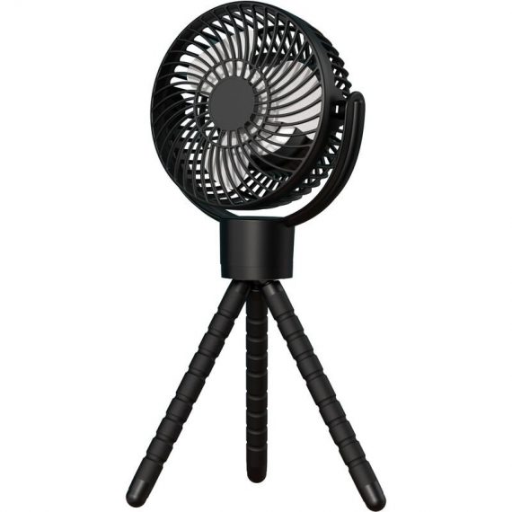 120¡ãRotation Adjustable Handheld Fan with Rechargeable Clip-on Stroller Fan with Night Light USB Fan for Office Home Gym Car Camping Pet Cage H46332 805384188661
