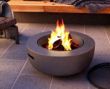 Round Fire Pit Outdoor Wood Log Charcoal Burner BBQ Grill - Livingandhome AI0548 747492491885