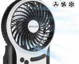 Mini Table Fan, USB Personal Desk Fan Portable Rechargeable Battery Quiet 2600mAh 3 Speeds Powerful Wind for Kitchen Home Travel Picnic-black HH-C-0912044 6286512010377