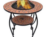 Betterlifegb - Mosaic Fire Pit Table Terracotta 68 cm Ceramic32775-Serial number 46723