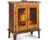 Flame Locker Fireplace Vintage Garden Fireplace 58x30 cm Steel Rust Look - Brown - Blumfeldt 4060656157745 4060656157745