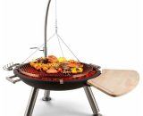 Blumfeldt - Turion Gallows Swivel Grill Fire Pit 80 cm bbq Charcoal Cable Stainless Steel - Black 4260414893186 4260414893186