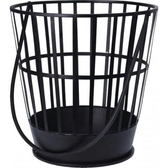 Ambiance - Fire Log Basket with Handle Metal Black Black 8719987117350 8719987117350