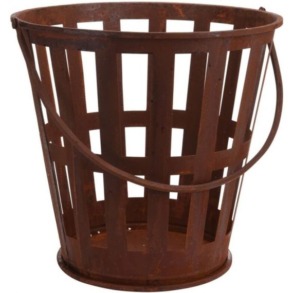 Ambiance - Fire Basket with Handle Metal Rust Brown 8719987395536 8719987395536