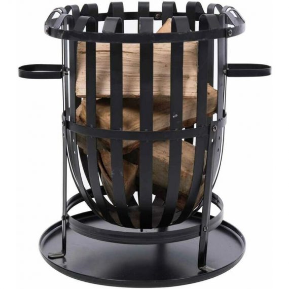 Fire Basket Dallas Black Steel FF423888_UK - Topdeal FF423888_UK
