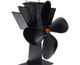 4 Blade Eco Friendly Heat Powered Wood Log Burner Fireplace Stove Fan Silent HSKKB62046 6162151413901
