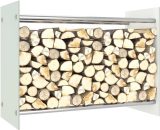 Devenirriche - Firewood Rack White 80x35x60 cm Glass - White MM-53247
