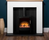 Keston Electric Fireplace Log Burner Stove Heater Flame Effect Manual - Black - Sureflame ADF075 5056126229028