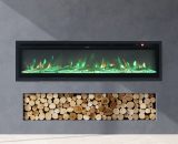 Led Recessed Wall Mounted Freestanding Electric Fireplace 9 Flame Colors with Remote Control,50 Inch - Livingandhome PM1199 735940298575