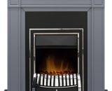 Adam - Georgian Fireplace in Grey with Chrome Elan Electric Fire, 39 Inch 23076 5056126236255