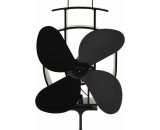 Heat Powered Stove Fan 4 Blades Black34679-Serial number 51237