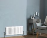 Traditional Cast Iron Style Radiator Central Heating Rads White Horizontal 3 Column 300x1010mm WTG-T300-22W 7425650349041