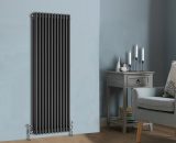 Traditional Cast Iron Style Radiator Vertical Triple Column Rads Anthracite 1500 x 560mm WTG-T1500-12A 7425650349294
