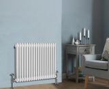 Traditional Cast Iron Style Radiator Central Heating Rads White Horizontal 3 Column 600x830mm WTG-T600-18W 7425650349140