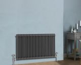 Traditional Cast Iron Style Radiator Anthracite Central Heating Rads Horizontal 2 Column 600x1190mm WTG-D600-26A 7425650348730