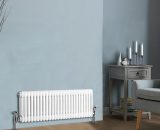 Traditional Cast Iron Style Radiator Central Heating Rads White Horizontal 3 Column 300x1190mm WTG-T300-26W 7425650349065