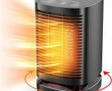 Small Heating Oscillating Fan Heater PTC Thermostat Electric Portable Heater with 3 Quiet Modes Mini Ceramic Heater for Office RBD019727LWL 9015272808217