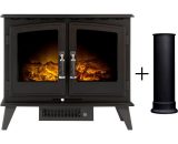 Woodhouse Electric Stove in Black with Straight Stove Pipe - Adam 5021548007196 15125