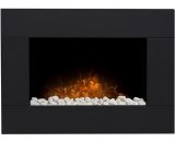 Adam - Carina Electric Wall Mounted Fire with Pebbles & Remote Control in Black, 32 Inch 5056126236811 23528