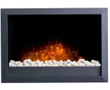 Adam Toronto Electric Wall Inset Fire with Pebbles & Remote Control in Black 5056126235401 23490