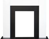 Solus Fireplace in Black and Pure White, 39 Inch - Adam 5056126201321 21751