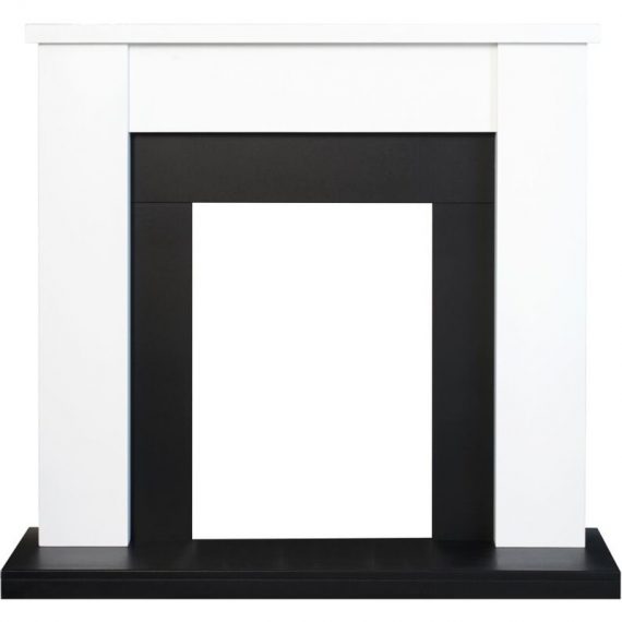 Solus Fireplace in Black and Pure White, 39 Inch - Adam 5056126201321 21751
