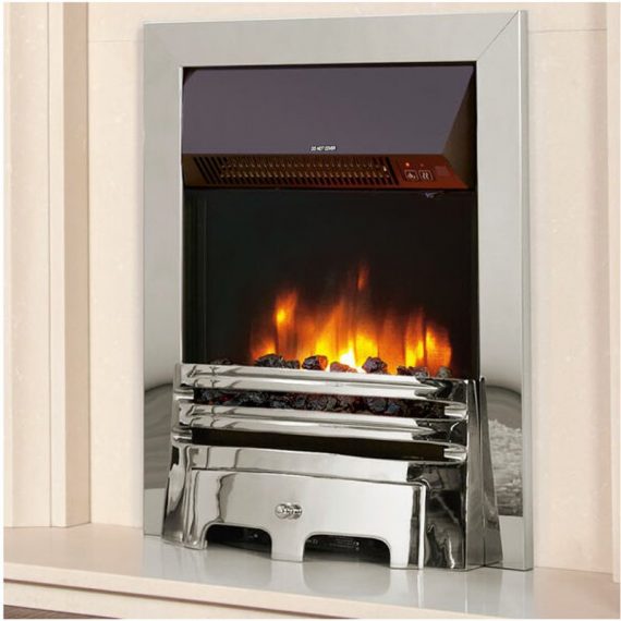 Accent Infusion 2kw Traditional Inset Electric Fire - Chrome - Celsi 5060520791623 CREC37RE2