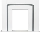 Chilton Fireplace in Pure White and Grey, 39 Inch - Adam 5056126224856 20862