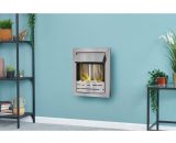 Meridian Wall Mounted Electric Fire with Remote in Brushed Steel - Adam 5056126238358 23878