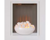 Monet Fireplace Suite in Pure White with Electric Fire, 23 Inch - Adam 8800213350211 FPFUT94