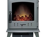 Adam Fires - Adam Aviemore Freestanding Stove Fire Heater Heating Real Log Effect Grey - Grey 5056126232196 ADF056