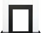 Solus Fireplace in Black and Pure White, 39 Inch - Adam 8800213308571 FPFUT300